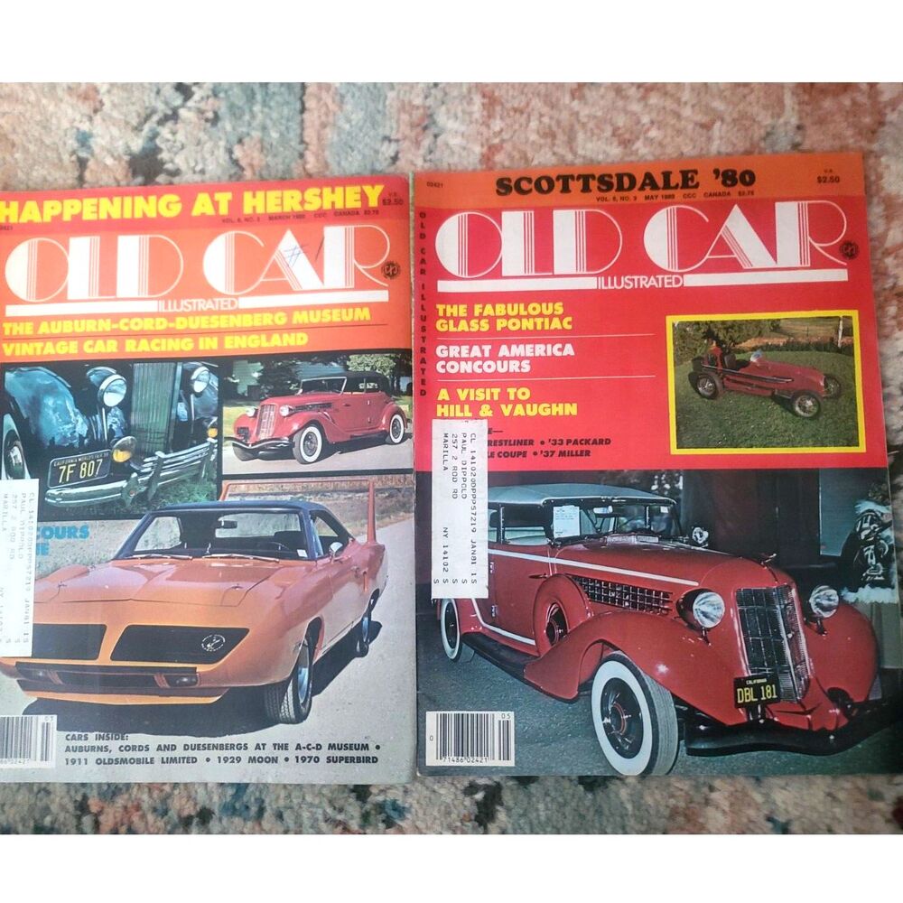 Old Car Illustrated Magazines March‎ and May 1980